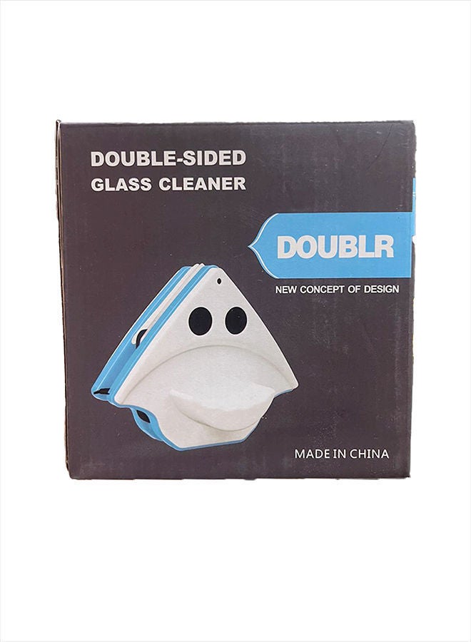 NIBEMINENT Triangular Double-Sided Magnetic Window Cleaner White/Blue 8-Marmm - Image 2