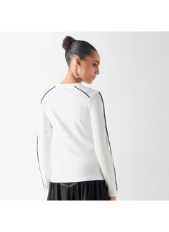 2Xtremz 2Xtremz Ribbed Sweater with Piping Detail and Long Sleeves  - Image 1