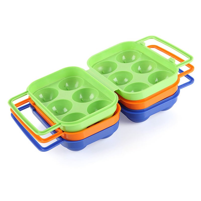 FantasyDay 6 Grids Egg Holders, Sturdy Shockproof Durable Egg Cartons Egg Containers With Lid for Refrigerator - Large Capacity Egg Organizer Box for Home Kitchen Outdoor Picnic Hiking Storage - Image 4