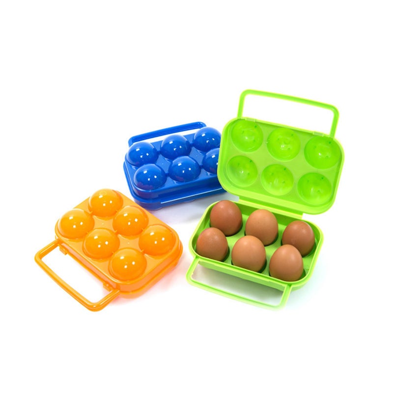 FantasyDay 6 Grids Egg Holders, Sturdy Shockproof Durable Egg Cartons Egg Containers With Lid for Refrigerator - Large Capacity Egg Organizer Box for Home Kitchen Outdoor Picnic Hiking Storage - Image 2