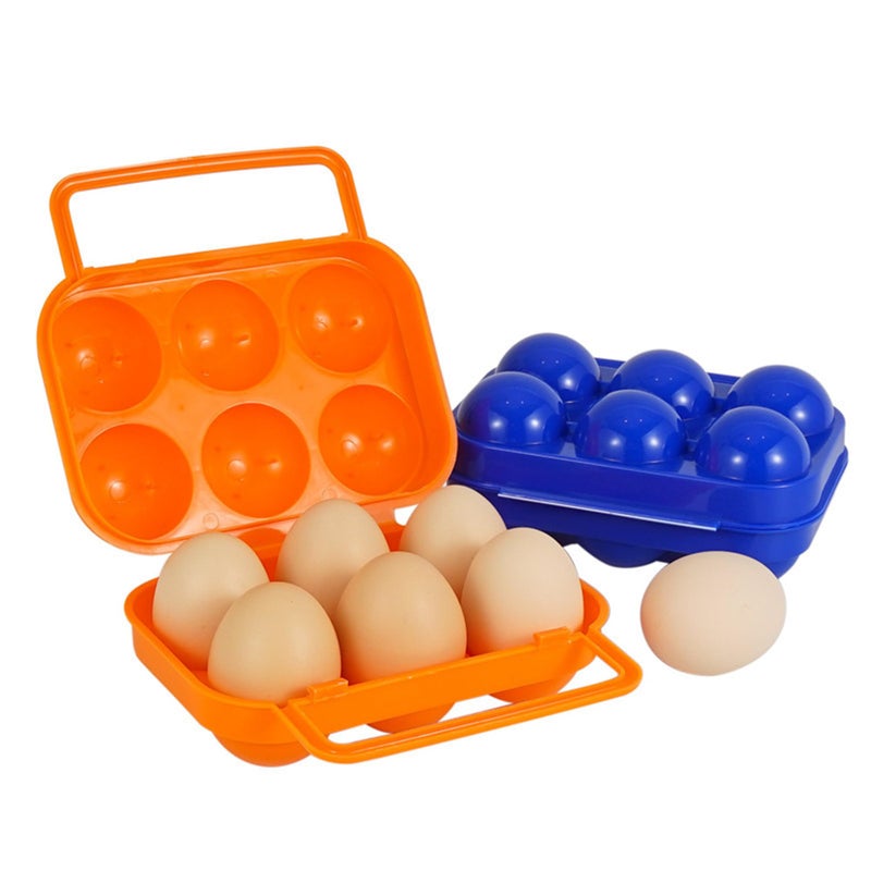 FantasyDay 6 Grids Egg Holders, Sturdy Shockproof Durable Egg Cartons Egg Containers With Lid for Refrigerator - Large Capacity Egg Organizer Box for Home Kitchen Outdoor Picnic Hiking Storage - Image 3
