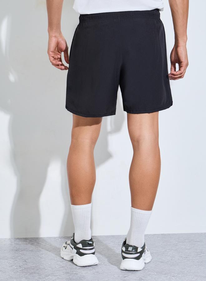 Styli Men Black Running Shorts with Side Slit - Image 4