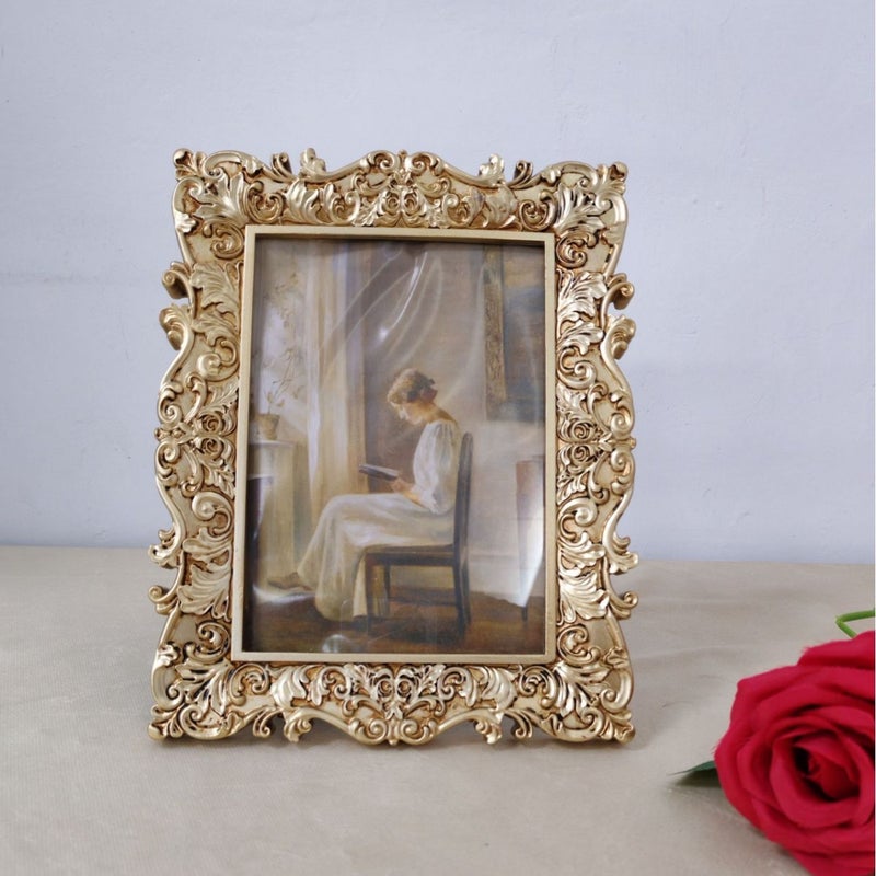 Retro European High-End Popular Po Frame A4 Gold Decoration 6. Multi-Size Pos - Image 1