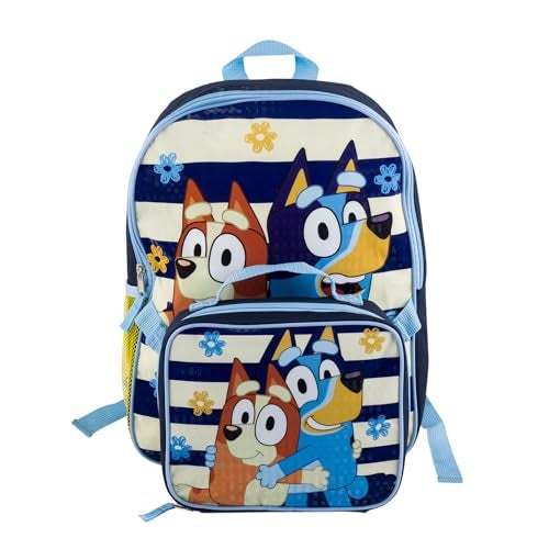 Fast Forward Bluey Backpack And Detachable Lunchbox - 15" - Bandit and Chilli - Adjustable Straps - Image 1