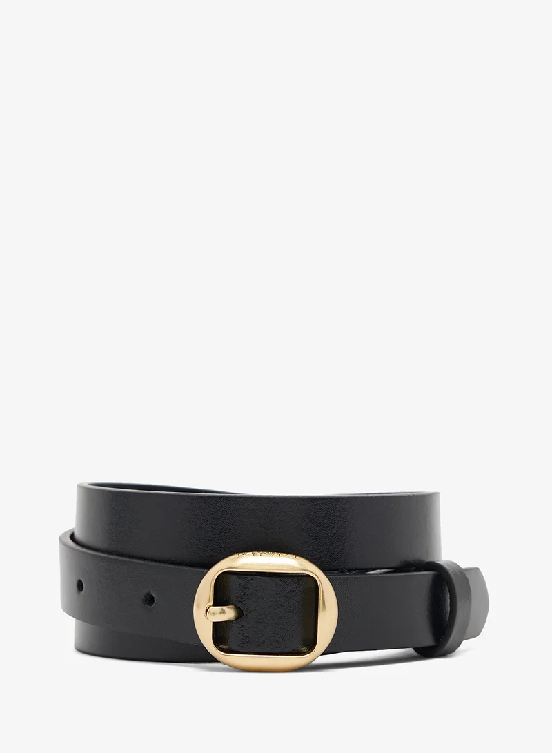 CALVIN KLEIN Round Buckle Metal Belt