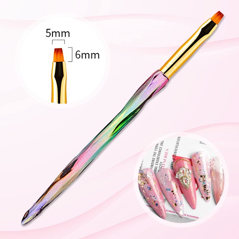 SILPECWEE 3pcs Nail Clean Up Brushes, Nail Polish Remover Brush, Nail Brushes for Cleaning Polish Mistake, Acetone brush, Nail Art Brush Manicure Brush for Nails Design Tool - Image 4