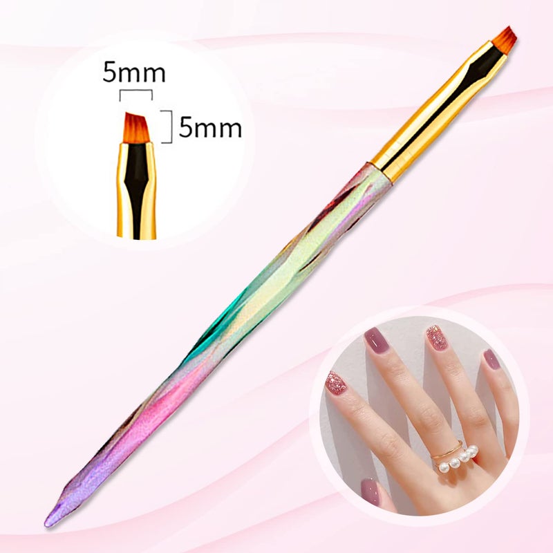 SILPECWEE 3pcs Nail Clean Up Brushes, Nail Polish Remover Brush, Nail Brushes for Cleaning Polish Mistake, Acetone brush, Nail Art Brush Manicure Brush for Nails Design Tool - Image 5