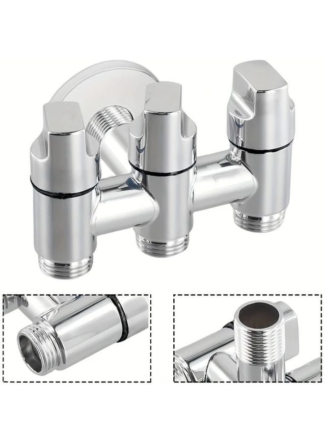 304 Stainless Steel 3 Way Diversion Valve Wall Mounted 1 Inlet 3 Outlets For Washing Machine - Image 5