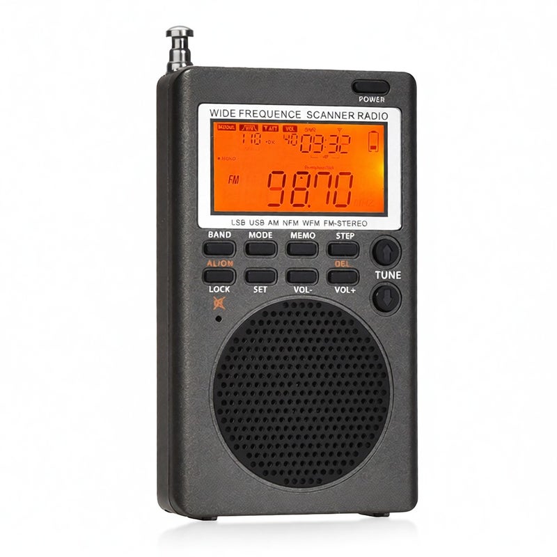 سماعة راديو إف إم رقمية محمولة استيريو مشغل صوت MP3 جودة صوت عالية الدقة استقبال قنوات الفي إتش إف / اليوه إتش إف - Image 1