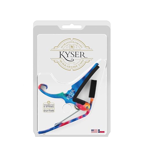 Kyser Quick-Change Guitar Capo for 6-string acoustic guitars, Tie-Dye, KG6TDA - Image 5
