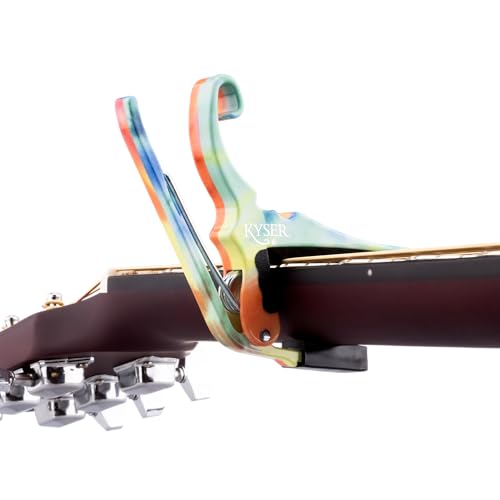 Kyser Quick-Change Guitar Capo for 6-string acoustic guitars, Tie-Dye, KG6TDA - Image 3