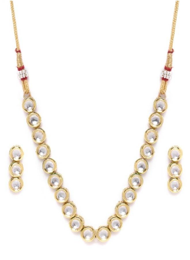 Priyaasi Elegant Women Brass Jewellery Set with pattern and secured with closure and styled in ideal for Ethnic moments — a must-have for your statement wardrobe.  - Image 2