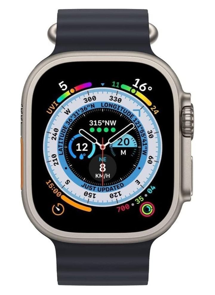 Hiwatch PRO - T900 Ultra Smart Watch 49mm Series 8 Ultra 2.09 Inch infinite Display Full Touch Color Screen Bluetooth Call Blood Pressure Health and Sports Smartwatch Silver Black - Image 1