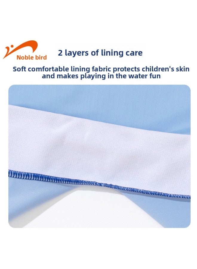 Generic Noble Bird Children's Swimsuit One-piece Baby Cartoon Swimming Trunks Student Hot Spring Quick-drying Swimming Suit Wholesale-Color:9910 Deep Powder Medal- - Image 5