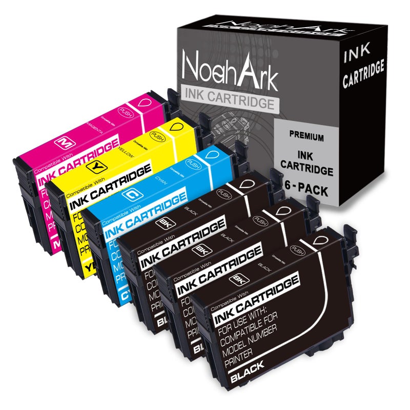 NoahArk 6 Packs Remanufactured Ink Cartridge Compatible for 200XL 200 XL T200XL use for Expression Home XP200 XP300 XP310 XP400 XP410 Workforce WF2520 WF2530 3BK1C1M1Y - Image 2
