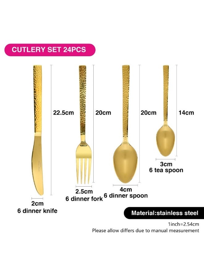 DANUBE HOME Fissman 24-Piece Cutlery Set Erno Series High Quality Stainless Steel Flatware Elegant Design Perfect For Daily Use And Special Occasions - Image 3