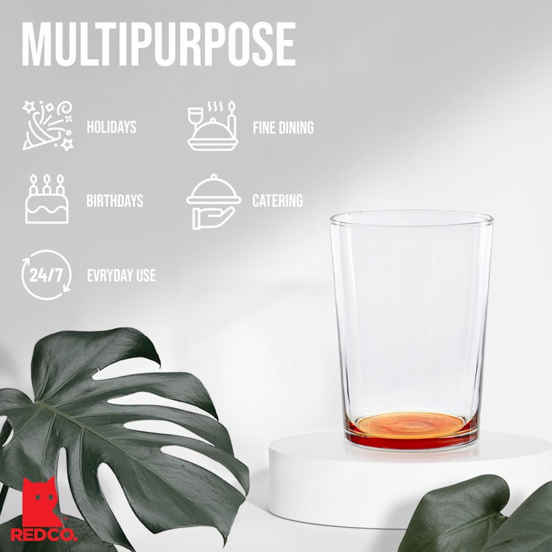 Red Co. Multicolor Large Drinking Glasses for Water, Juice and Cocktails, 16 Ounce - Set of 6 - Image 3