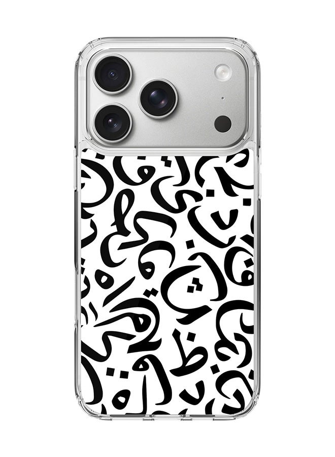Stylizedd Classic Clear MagSafe Case for iPhone 17 Pro , Hybrid Soft Case Flexible Edges Anti Drop TPU PC Gel Thin Transparent Cover [ Designed for iPhone 17 Pro ] - Arabian Pearls Full Print - Image 1