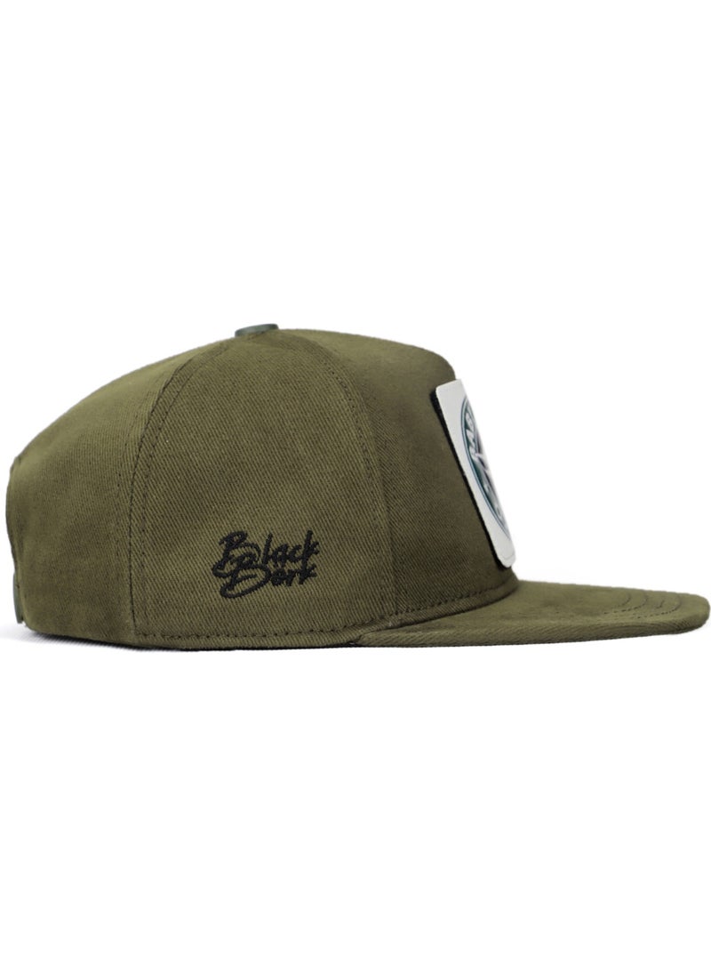Black Börk BlackBörk V1 Hip Hop Kids Bear - Khaki Kids Hat (Cap) with 2 Code Logo  - Image 2