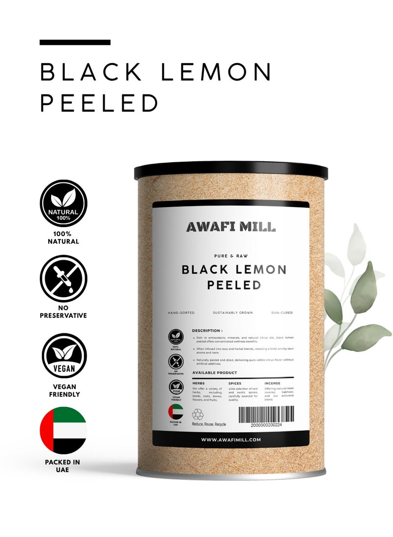 AWAFI MILL Dried Black Lemon Peeled | Tangy and Citrusy Flavor for Cooking, Stews, and Sauces - 100 g | 3.5 Oz - Image 2