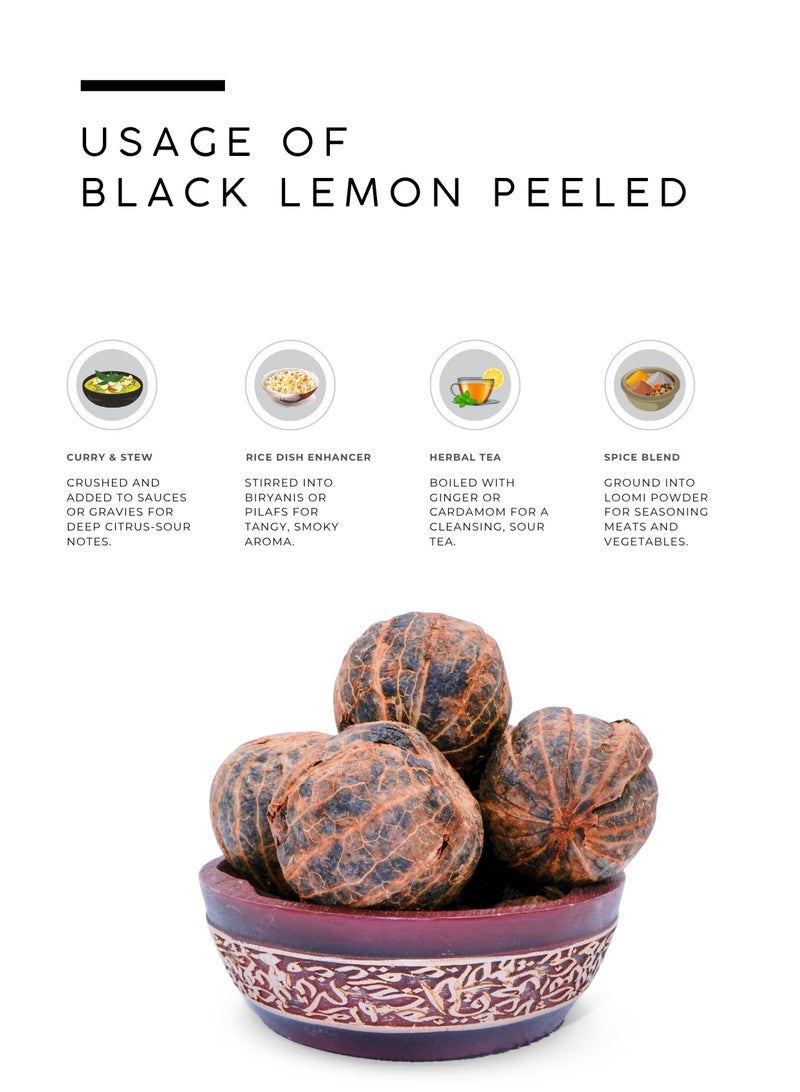 AWAFI MILL Dried Black Lemon Peeled | Tangy and Citrusy Flavor for Cooking, Stews, and Sauces - 100 g | 3.5 Oz - Image 3