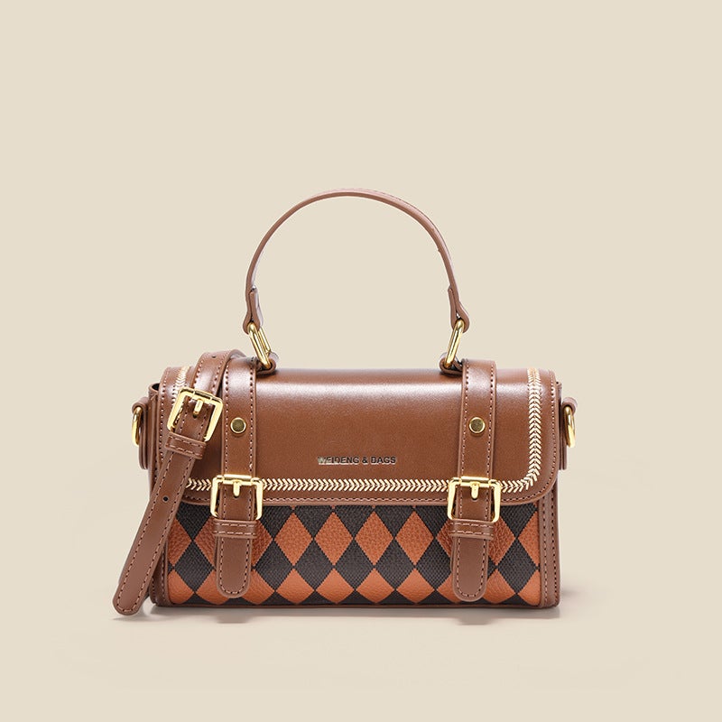 High-Grade Texture Small Bag Women'S 2023 Early Spring New Fashionable Trendy Niche Crossbody Bag Explosive Portable Boston Bag - Image 1