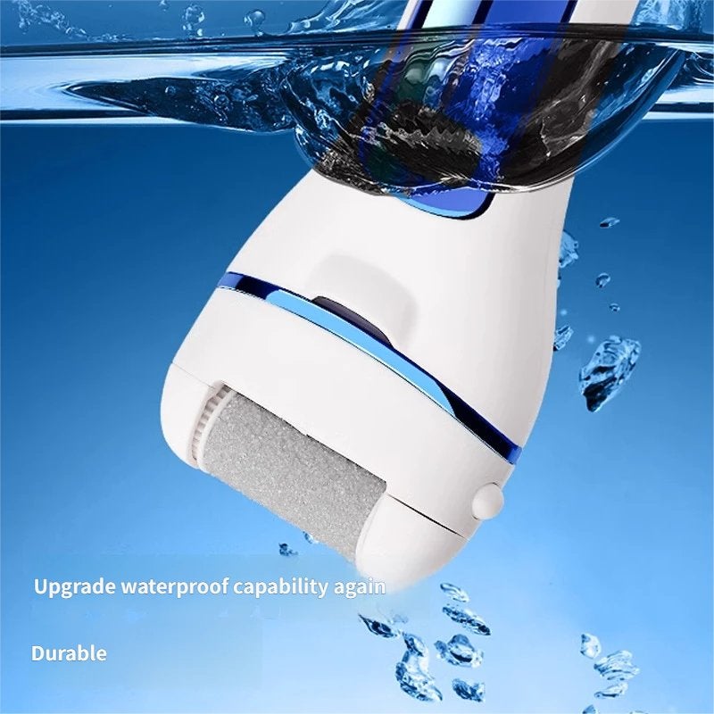 مبرد كهربائي لإزالة الجلد الميت، أداة مانيكير قابلة للشحن بسرعتين مع شاشة LED، 3 رؤوس دوارة للكعبين واليدين الناعمتين، أسود - Image 3