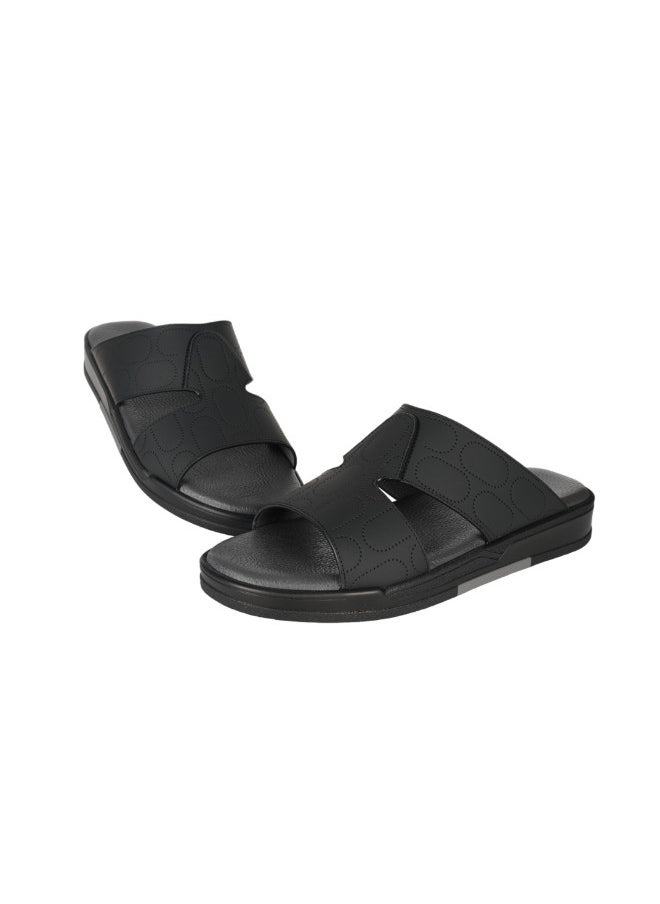 barjeel uno - 008-3381 Barjeel Uno Men Arabic Sandals BJM 08 Black - Image 1