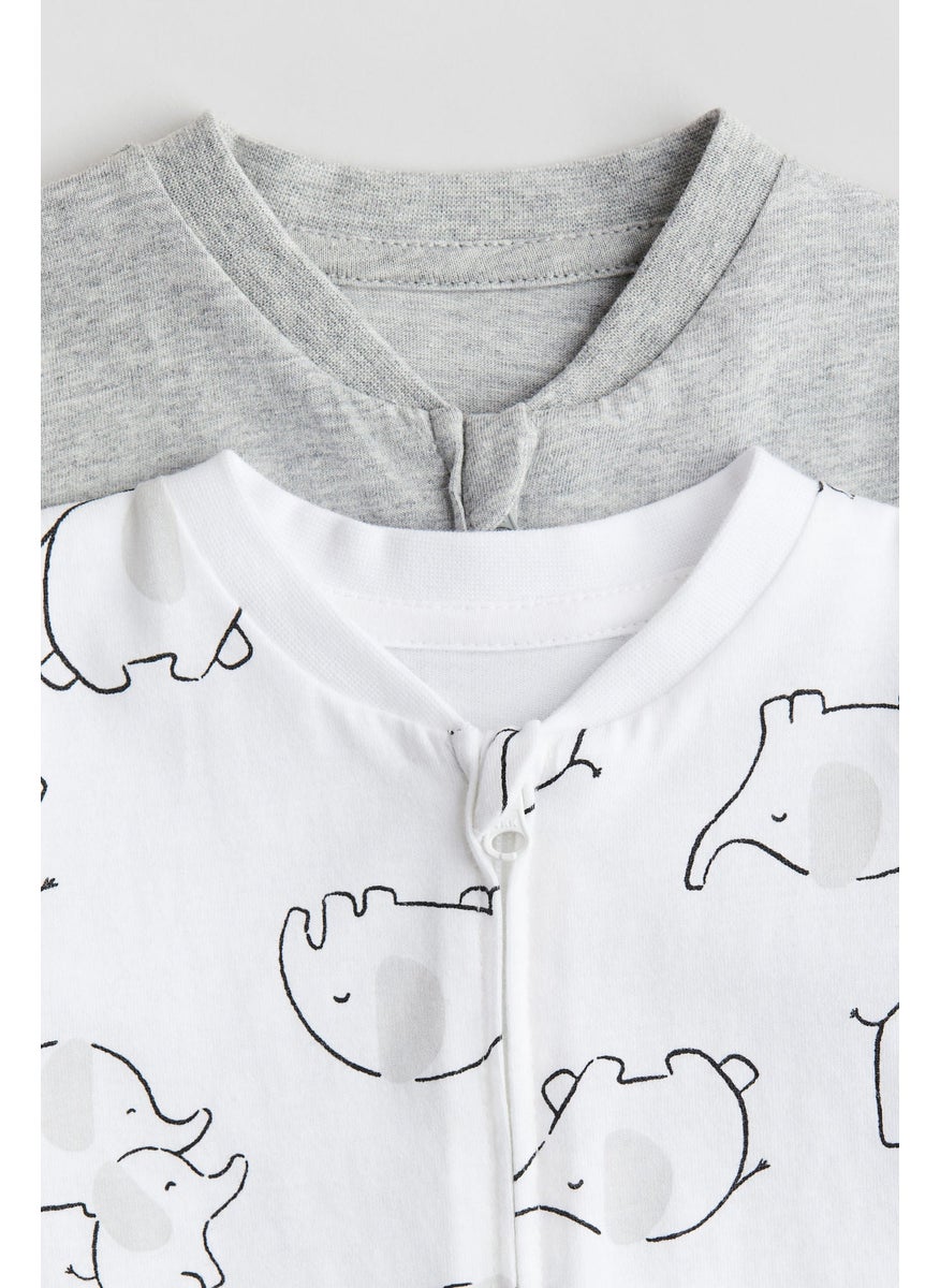 H&M 2-Pack Zip-Up Sleepsuits  - Image 2