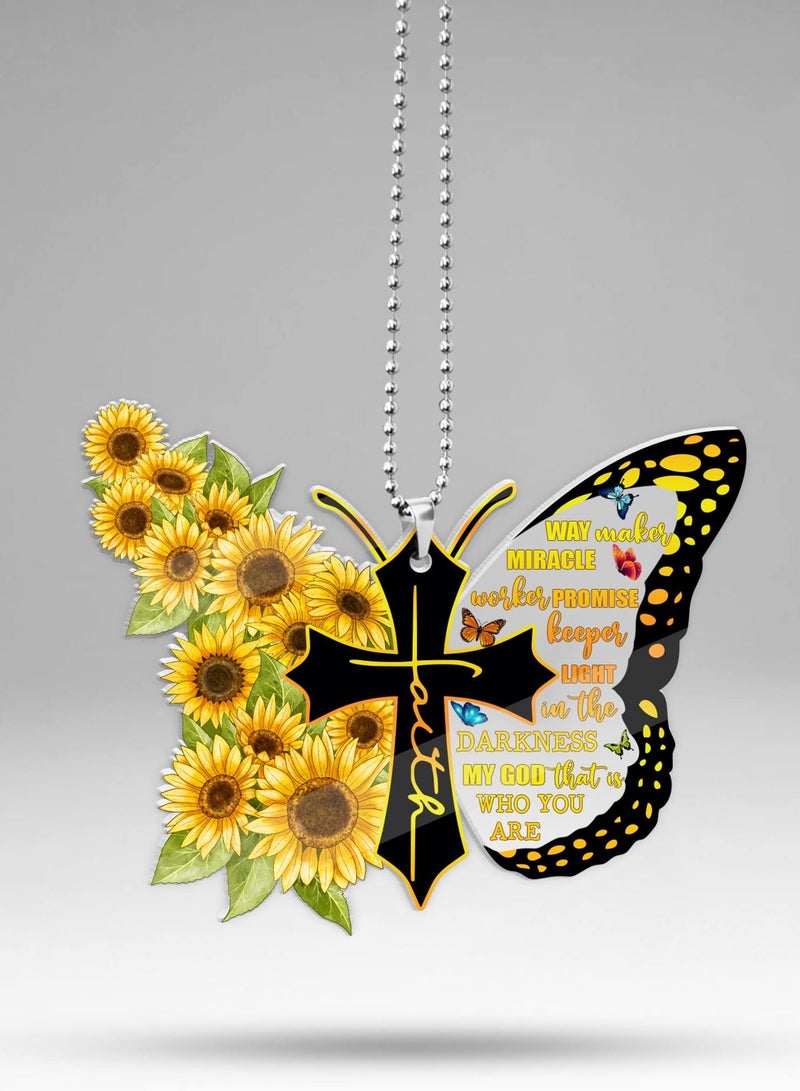 SYOSI Butterfly Car Rearview Mirror Hanging Accessories, Butterfly hanging for Car, Hanging Charm Home Décor, Gift decoration Tree Decorations - Image 1