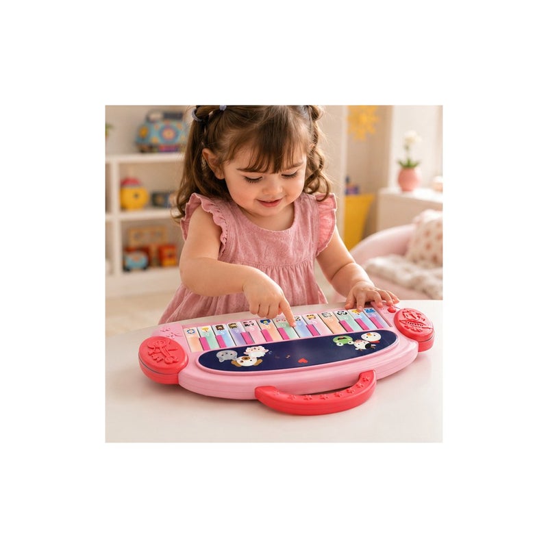 Kids Piano Keyboard Toy for Toddlers, Pink Musical Learning Instrument - Image 3
