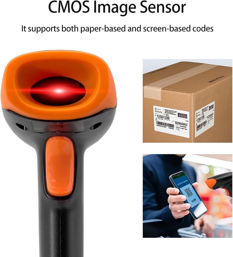 LiebeWH Barcode Scanner U20 USB Wired Connection 1D 2D Decoding Capacity for Supermarket Checkout Inventory Management (USB Connect) - Image 4