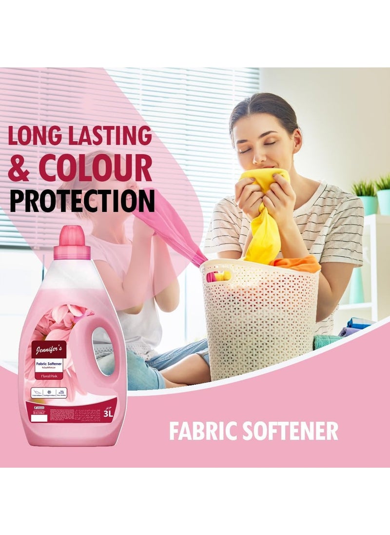 Jennifer's - Fabric Softener Long Lasting Fragrance Of Floral Pink 3 Liter - Image 1