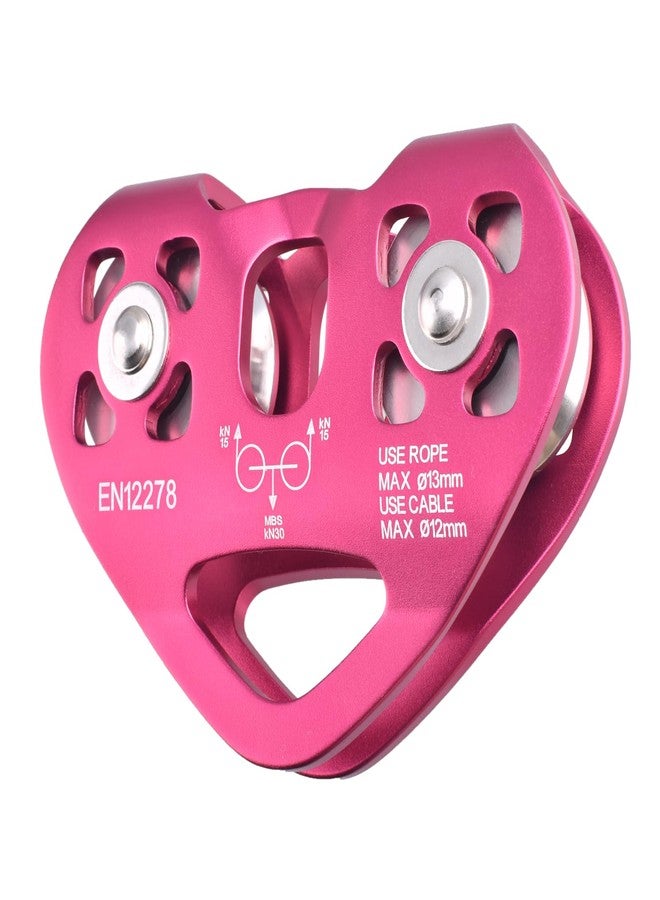 TRIWONDER 30kN Pulley Pulley for Ropes up to 13 mm Diameter (Red) - Image 1