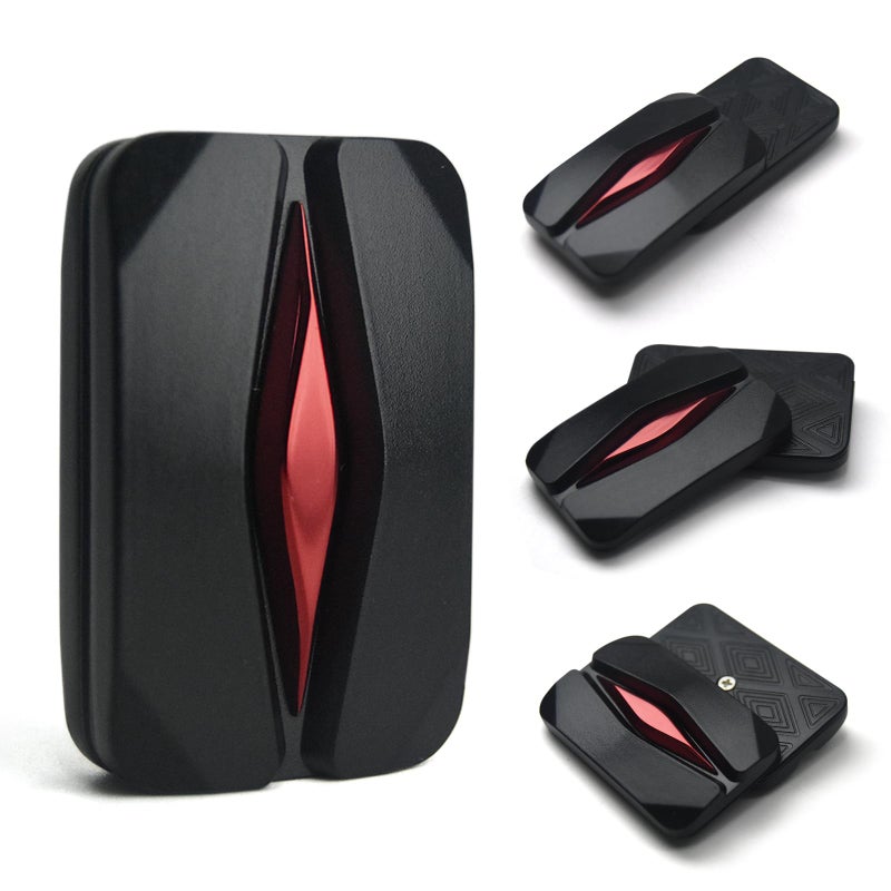 HIDEDC Mountain Fidget Slider, Trackless Design for Fancy Tricks, EDC Fidget Toys Adults Stress Relief Toy for Keep Focus & Anxiety Relief, Best Gadgets for Men (Black/Red) - Image 1