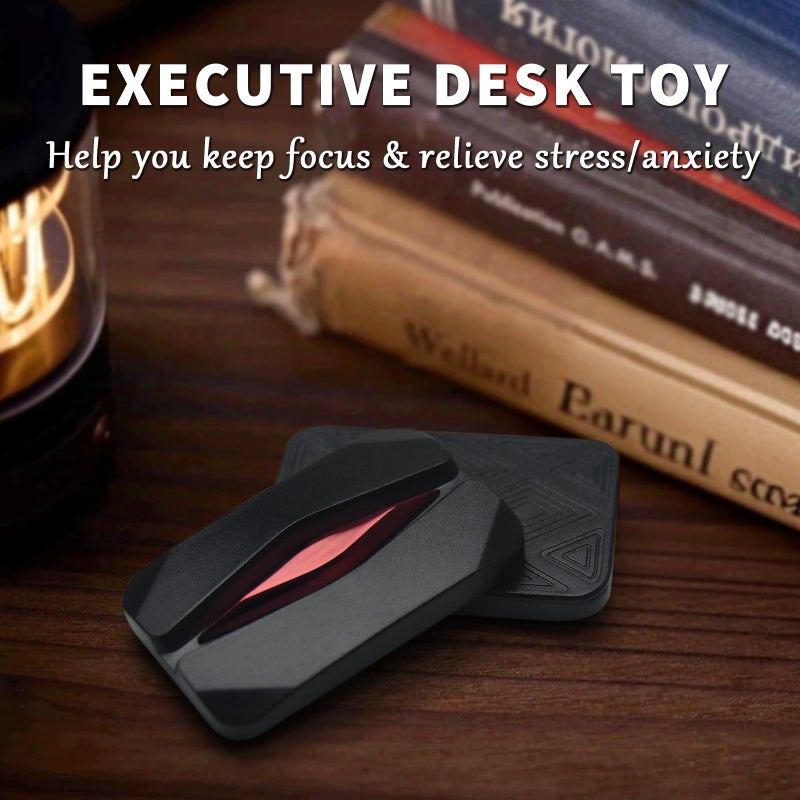 HIDEDC Mountain Fidget Slider, Trackless Design for Fancy Tricks, EDC Fidget Toys Adults Stress Relief Toy for Keep Focus & Anxiety Relief, Best Gadgets for Men (Black/Red) - Image 3