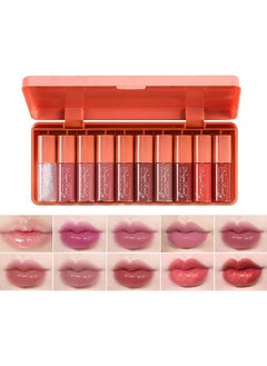 Charm Kiss 10 Colors Lip Stain Tint Set Watery Finish Lip Tint Stain Korean Lip Glossmultiuse Lip And Cheek Tintmoisturizing Waterproof Long Wearhigh Pigmentnonstickynonfadingvivid Color  - Image 1