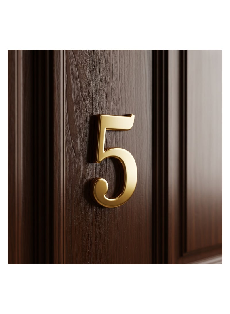 ارقام باب شقة معدن -ذهبي خامه عاليه الجوده - Image 2