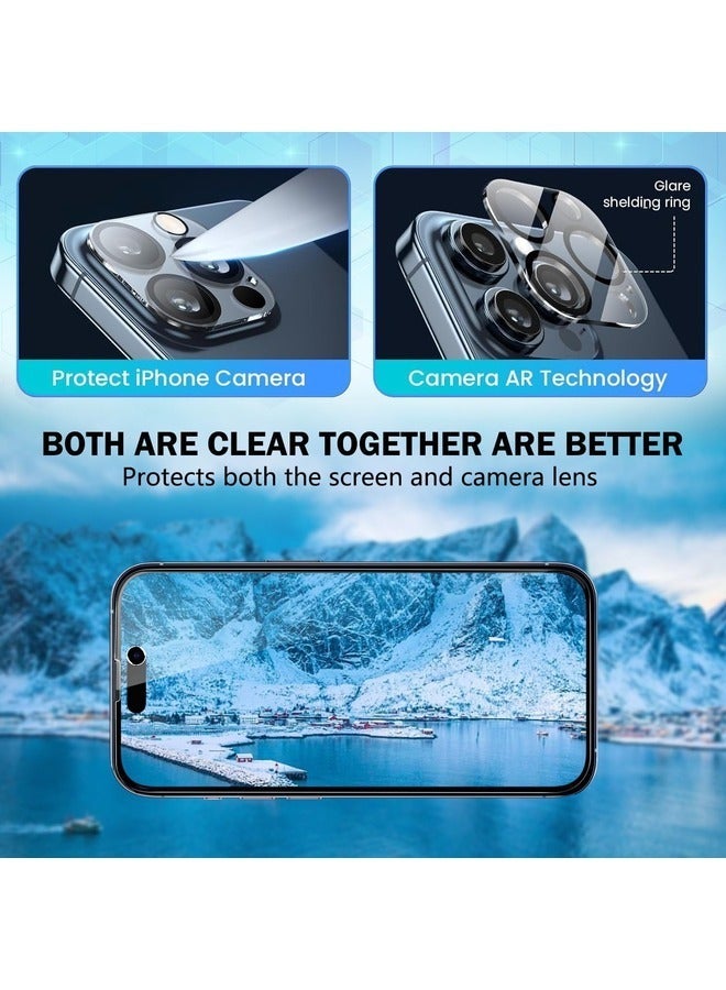 [2+2 Pack] Privacy Screen Protector for iPhone 15 Pro Max (6.7-Inch) with Camera Lens Protector – Anti-Spy Tempered Glass, 9H Hardness, Easy Installation - Image 5