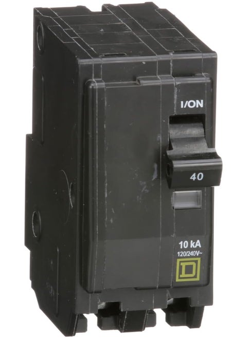 Square D by Schneider Electric QO240CP Square D-QO240CP QO 40 Amp Two-Pole Circuit Breaker, Pack of 1, Black