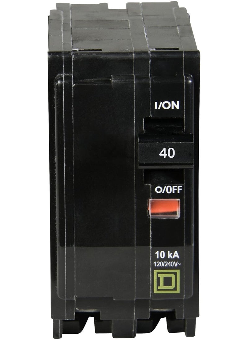 Square D by Schneider Electric QO240CP Square D-QO240CP QO 40 Amp Two-Pole Circuit Breaker, Pack of 1, Black
