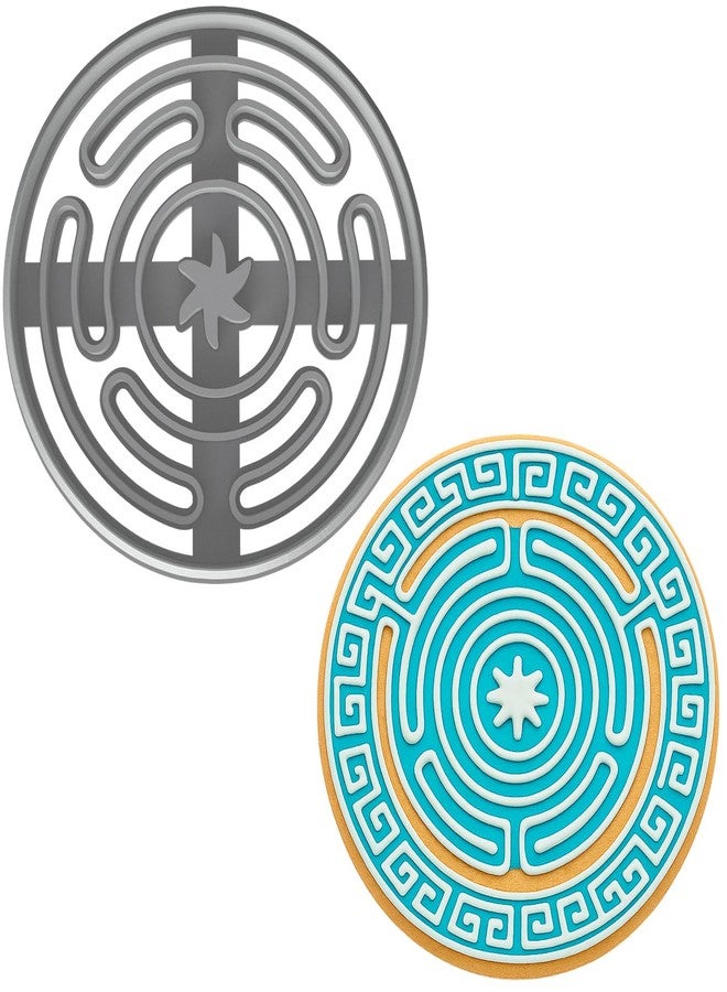 Mighty Gadget Hecate Wheel Cookie Cutter & Stamp - 4x4" Witchcraft Pagan Symbol Baking Mold (Random Color) - Image 1