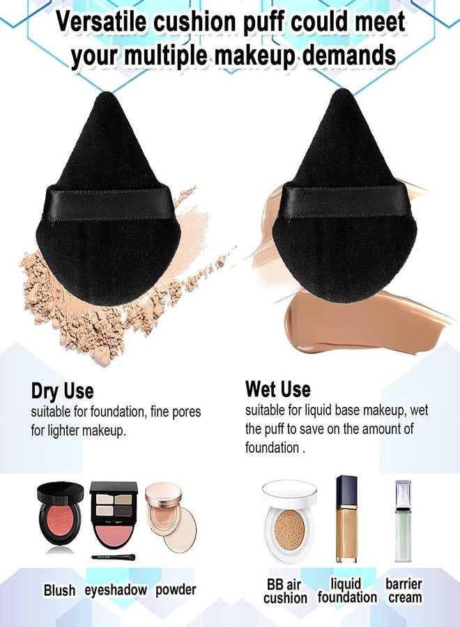 CARTSHOPPER Powder Puffs, Pure Cotton Soft Triangle Wedge Makeup Powder Puff for Loose Powder Mineral Powder Body Powder Cotton Velour Cosmetic Foundation Sponge Makeup Tool (2 PCS) - Image 4