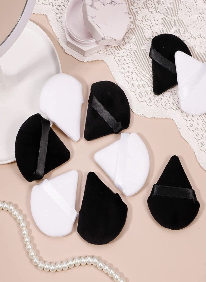 CARTSHOPPER Powder Puffs, Pure Cotton Soft Triangle Wedge Makeup Powder Puff for Loose Powder Mineral Powder Body Powder Cotton Velour Cosmetic Foundation Sponge Makeup Tool (2 PCS) - Image 3