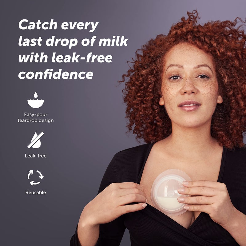 Elvie Catch Milk Collection Shells | Set of Two Discreet Leak-Protection Silicone Cups, Reuse Your Milk| Reusable Breast Shells Collect Up to 1oz | No More Wasted Milk or wasteful Breast Pads - Image 2
