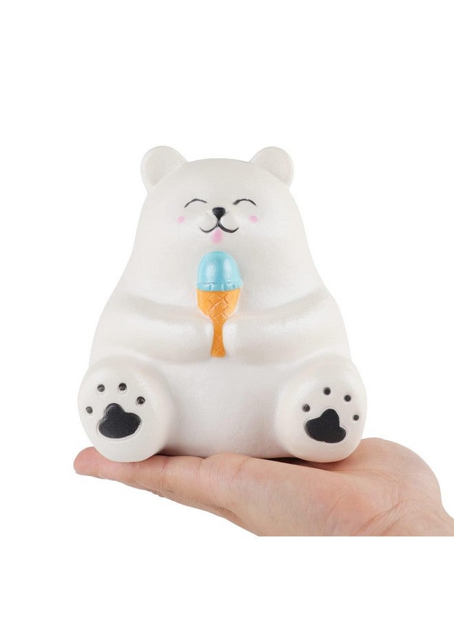 Anboor Jumbo Squishys Bear Animal Toys Cute Squishies White Bear Slow Rise Squeeze Animal Toy Sets Relief Stress For Kids Adult Valentines Day Idea - Image 1