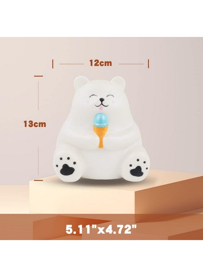 Anboor Jumbo Squishys Bear Animal Toys Cute Squishies White Bear Slow Rise Squeeze Animal Toy Sets Relief Stress For Kids Adult Valentines Day Idea - Image 2