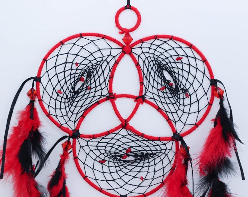 Daedal dream catchers Daedal Dream Catcher Reuleaux TriangleRed and Black DDC32 Dimensions 38cm L X 21cm W X 1cm D  - Image 2