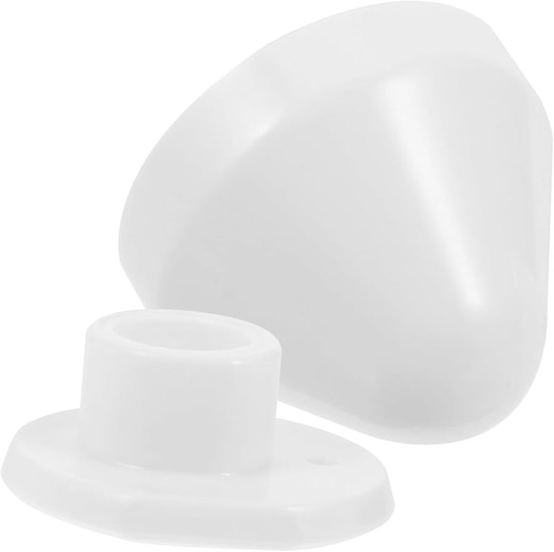 غطاء مسامير المرحاض الأبيض مجموعة سهلة التركيب تصميم مدمج لتركيبات الحمام - Image 2