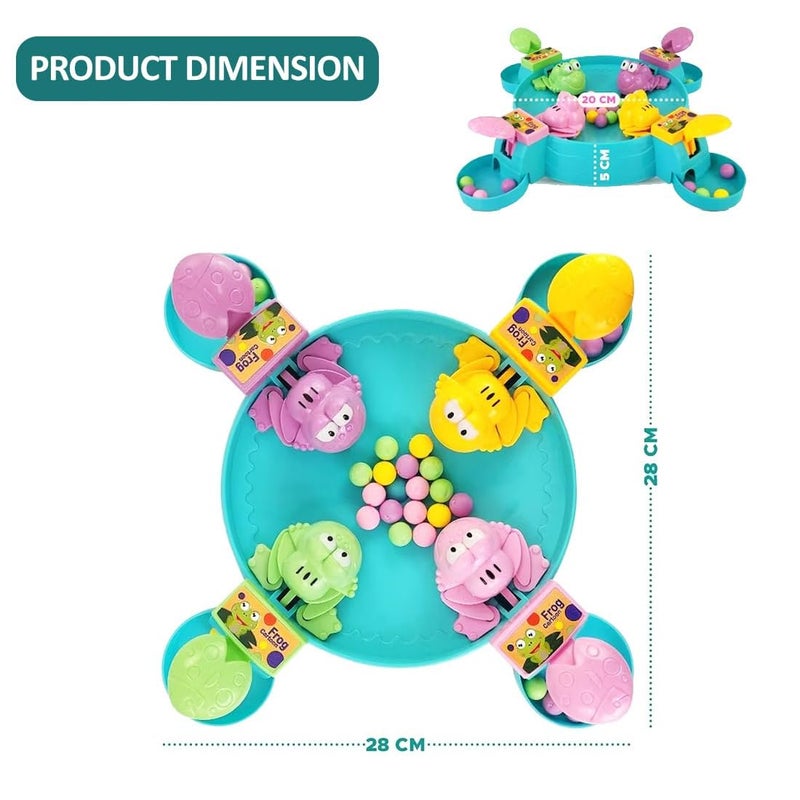 Wembley Hungry Frog Indoor Game For Kids|Family Board Game|Frog Toys For Kids Activity|4 Player Fun Interactive Frog Eat Beans Game|Proudly Made In India,Multicolor - Image 2